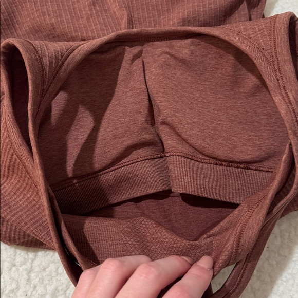 Women's Ribbed Tank Top - Rust - Picture 4 of 4